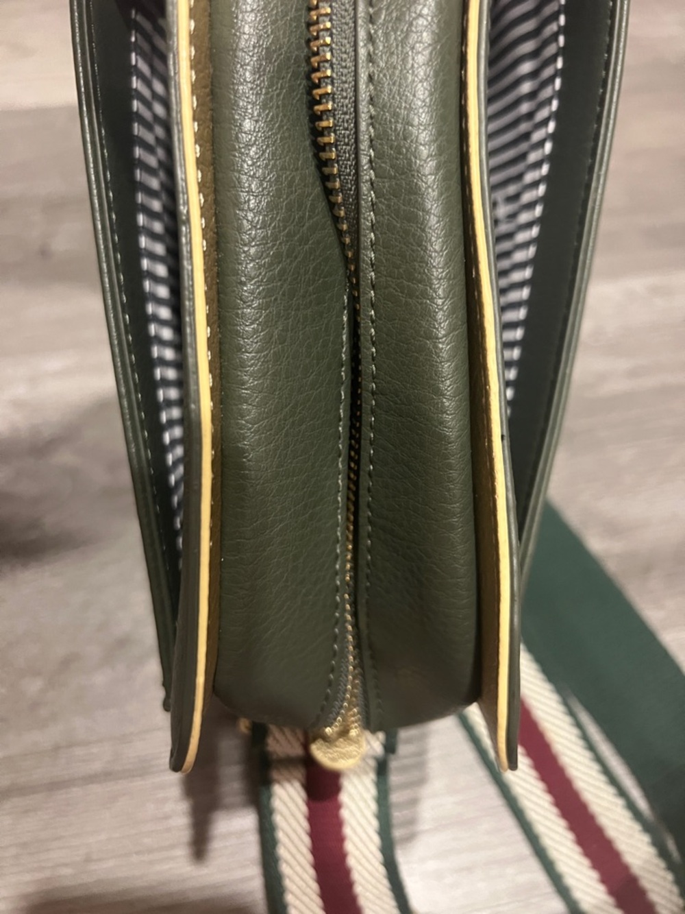 Joules Zia Vegan Leather Camera Bag - Khaki Green - Picture 12 of 16